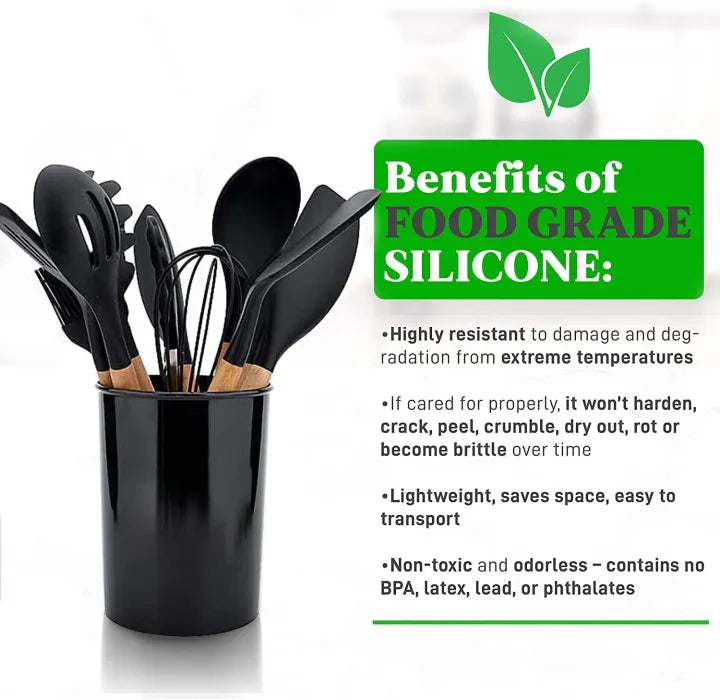 12 Pcs Silicone Cooking Utensils