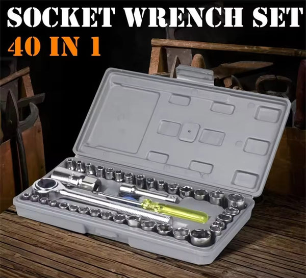 40 In 1 Pcs Wrench Tool Kit & Screwdriver