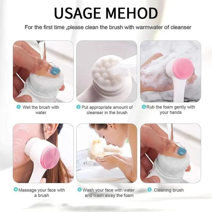 2-in-1 Silicone Face Cleansing Brush