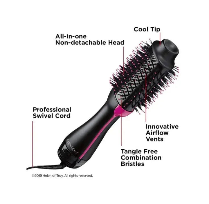 One step, hot air brush, 3 in 1, dryer, straightner, comb, straightener brush