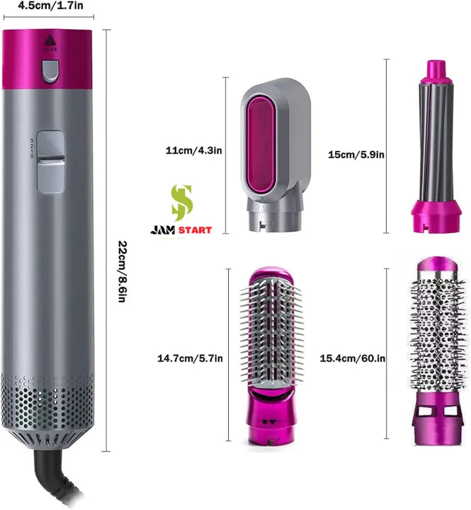 5 in 1 Hair Straightner Brush Dryer Brush with Hair Volumizer