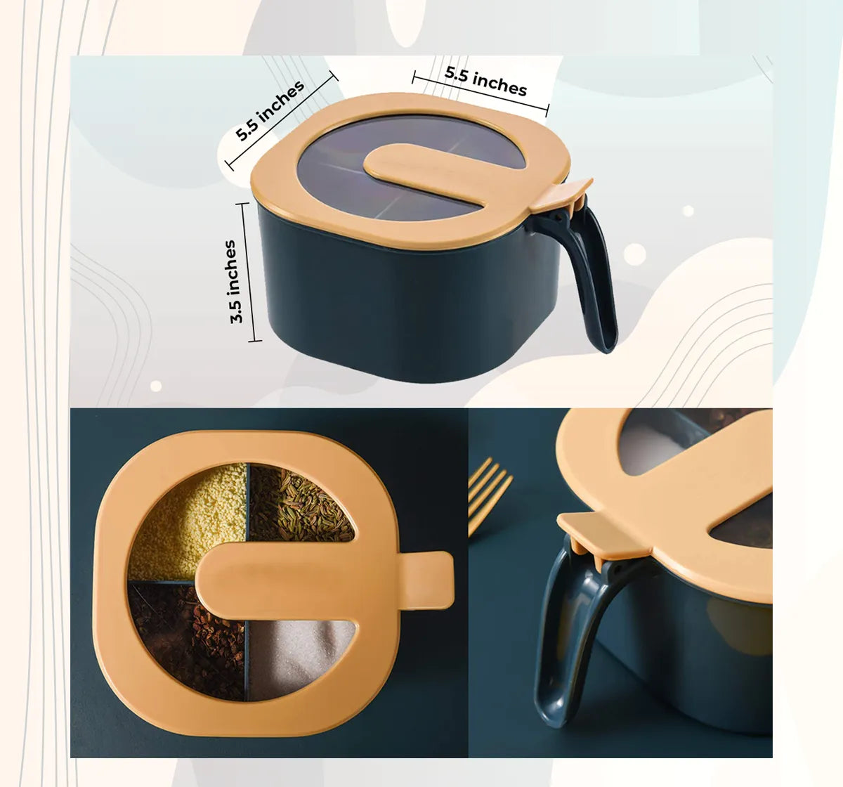 4 in 1 Spice Jar Kit Container