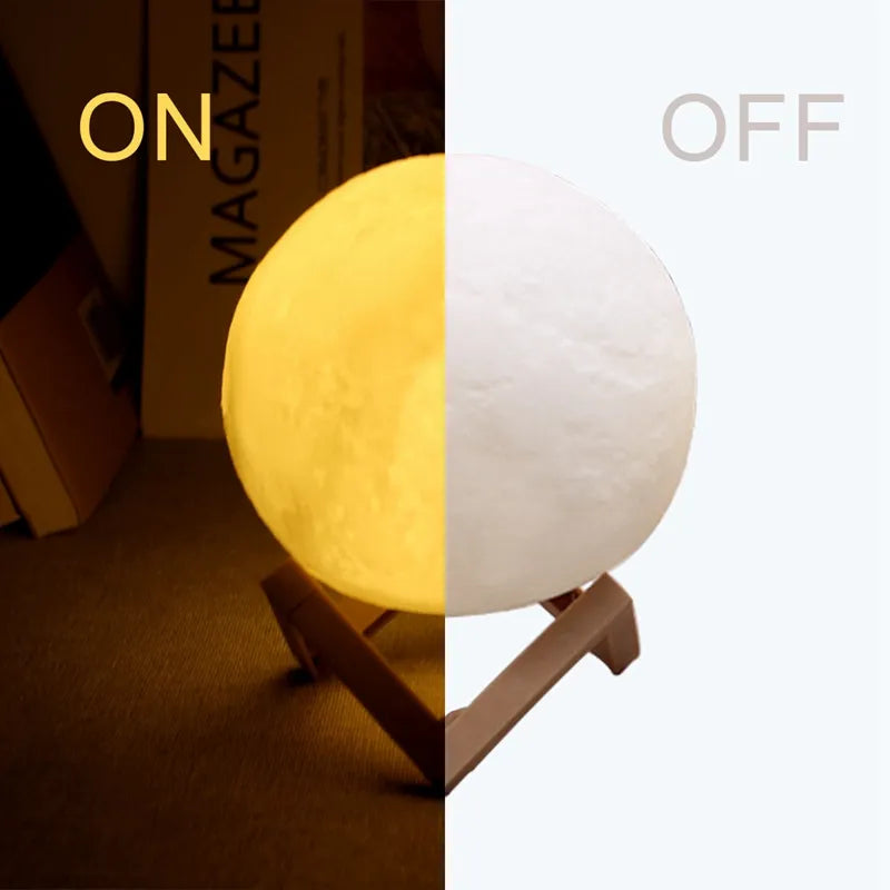USB Moon Lamp 7 Color Changing LED
