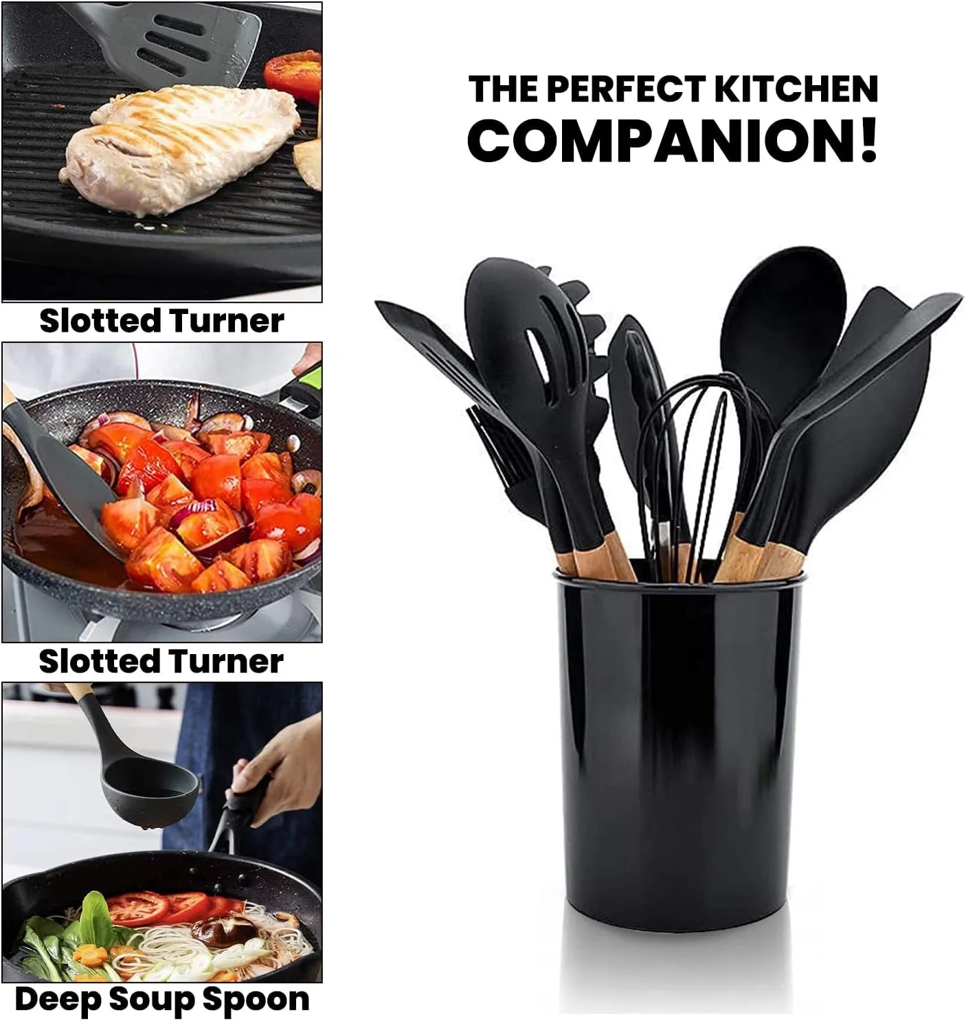12 Pcs Silicone Cooking Utensils