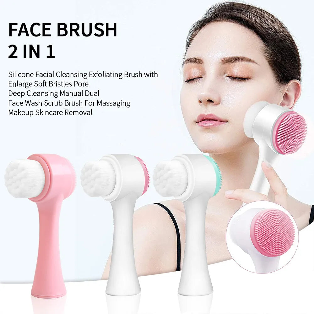 2-in-1 Silicone Face Cleansing Brush