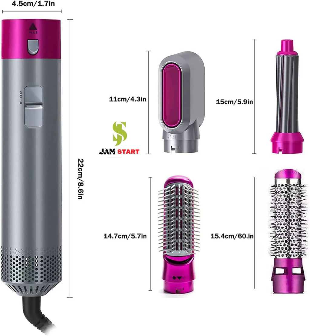 5 in 1 Hair Straightner Brush Dryer Brush with Hair Volumizer