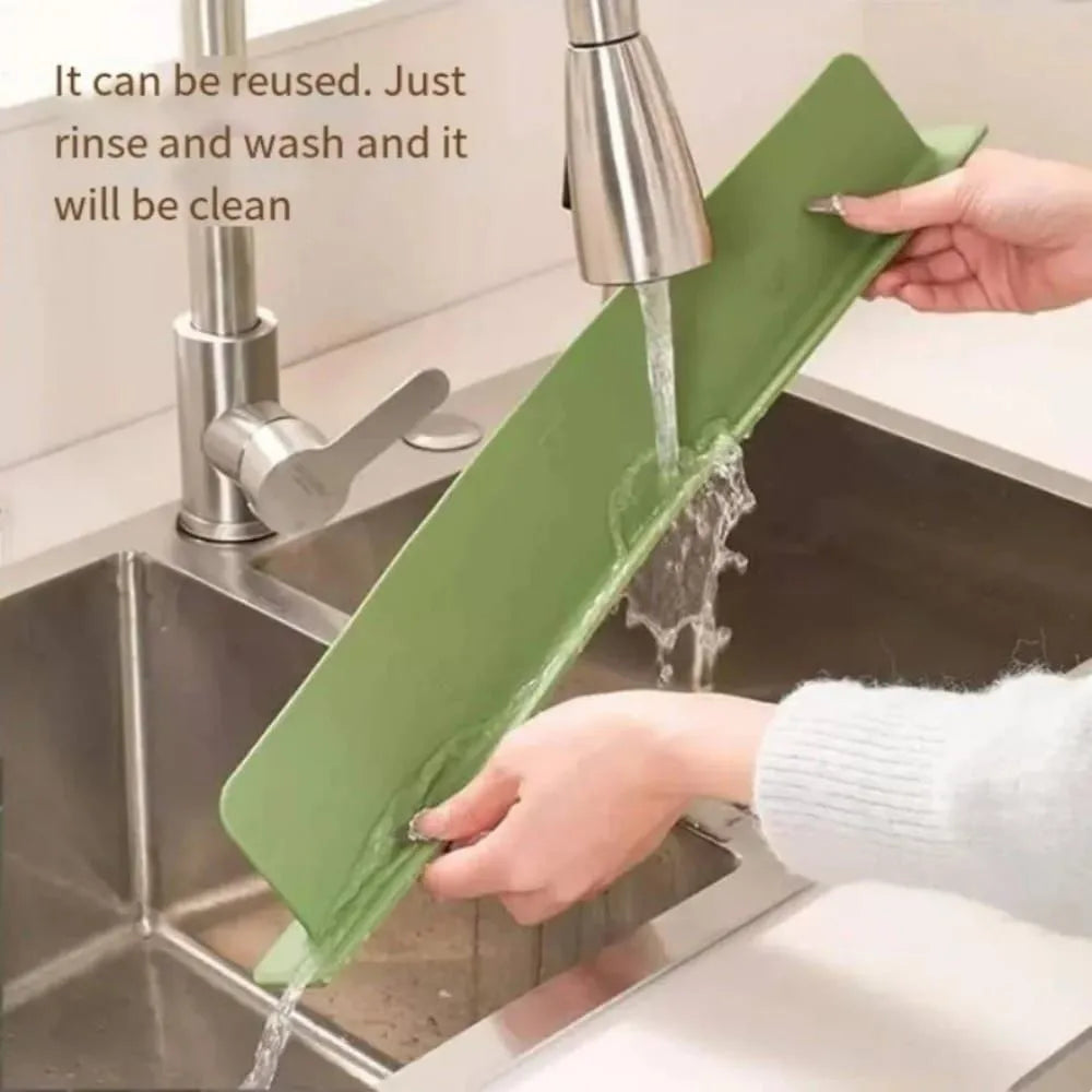 Silicone Sink Splash Guard for Kitchen & Bathroom