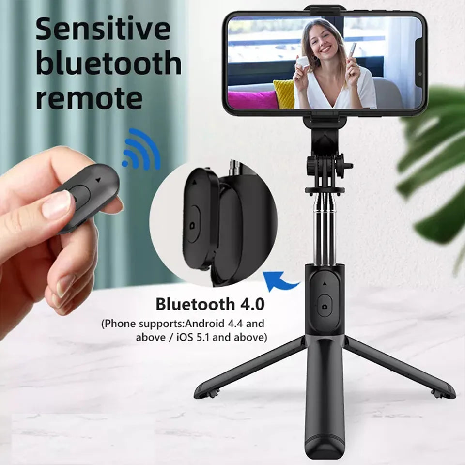 Selfie Stick With LED Light Wireless Bluetooth