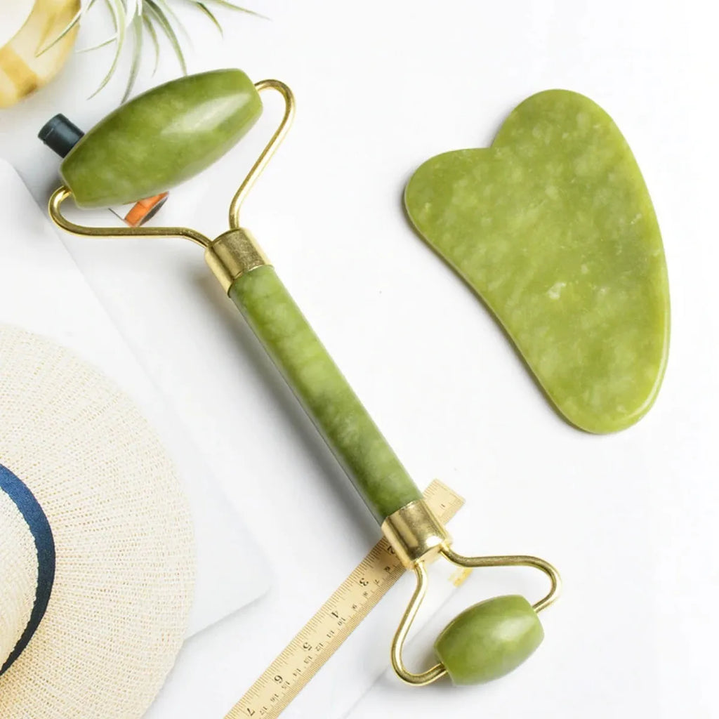 Jade Roller and Gua Sha Set, Beyond Jade Face Roller
