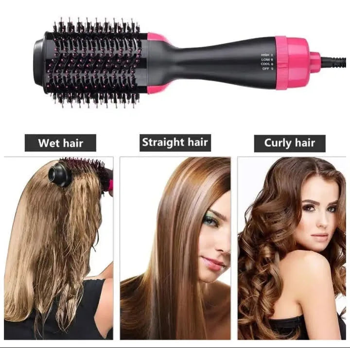One step, hot air brush, 3 in 1, dryer, straightner, comb, straightener brush