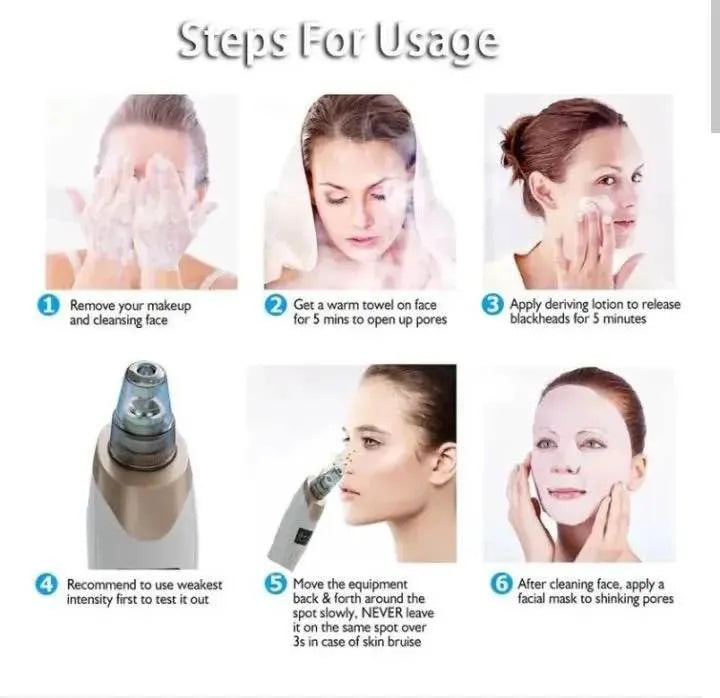 5 in 1 Electric Rechargeable Black Head Remover Machine
