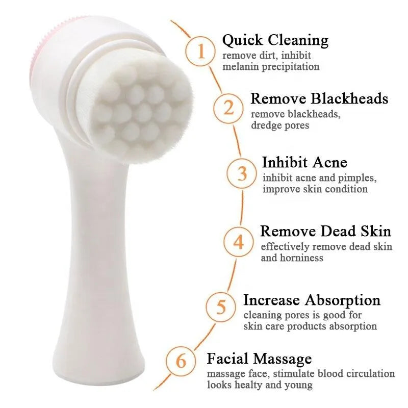 2-in-1 Silicone Face Cleansing Brush