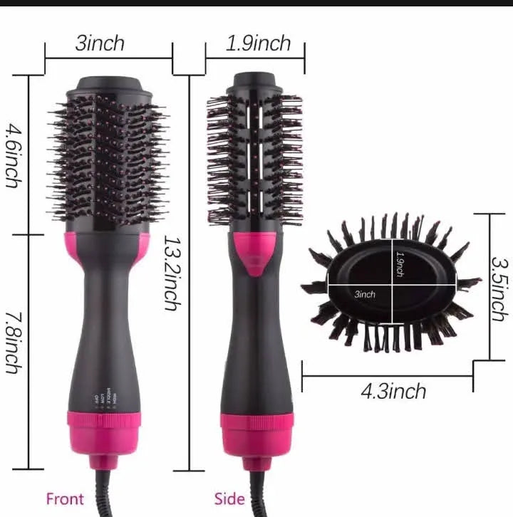 One step, hot air brush, 3 in 1, dryer, straightner, comb, straightener brush