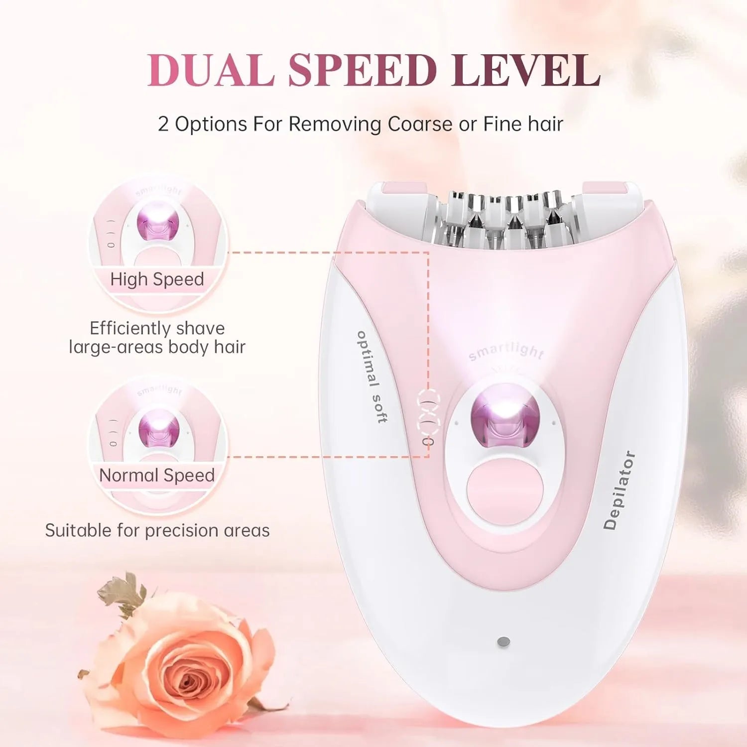 Face Epilator, Epilator for Women with 2 Speed Modes