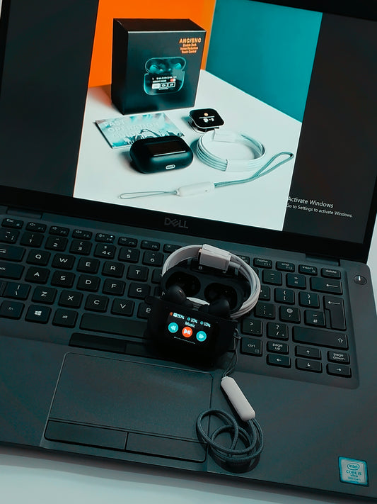 A9 Pro Black, AirPods With Smart Touch Screen Control