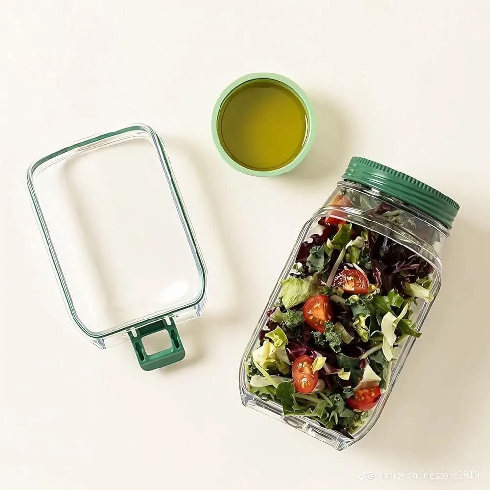 Innovative Side-Opening Salad Jar