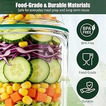 Innovative Side-Opening Salad Jar