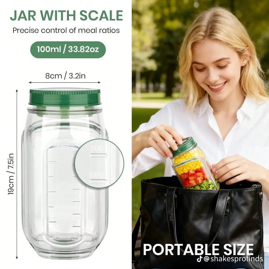 Innovative Side-Opening Salad Jar